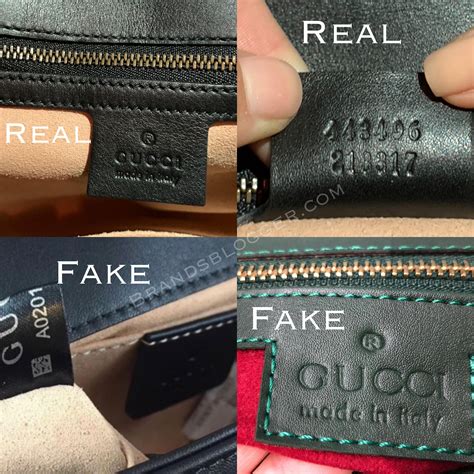 gucci sylvie fake vs real|check gucci serial number.